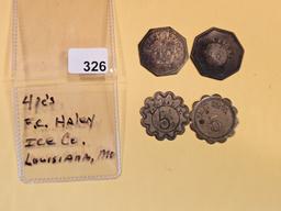 Set of four better pieces of older Exonumia