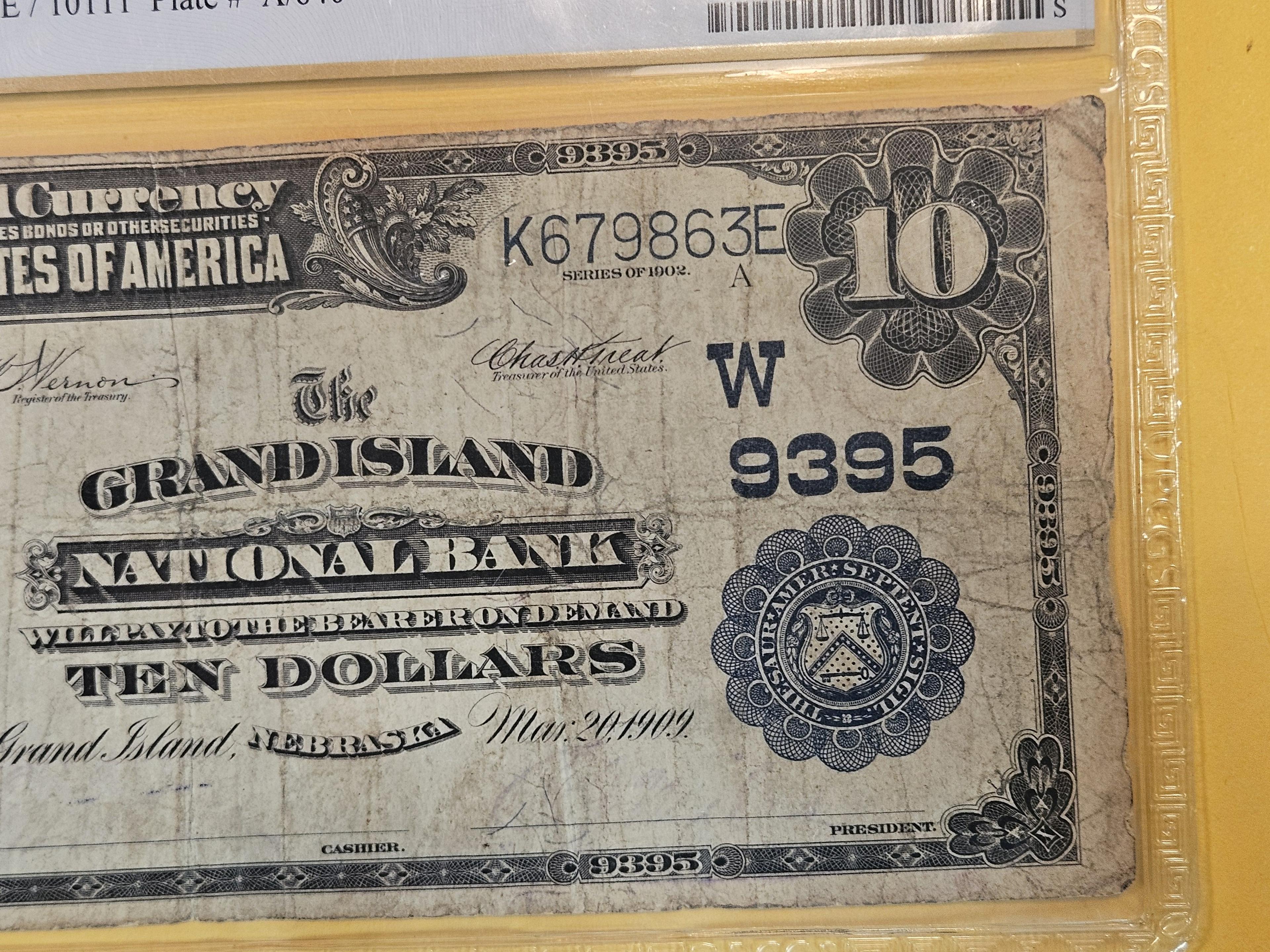 PCGS BankNote 1902 Ten Dollar National Currency in Choice Fine- 15 - details