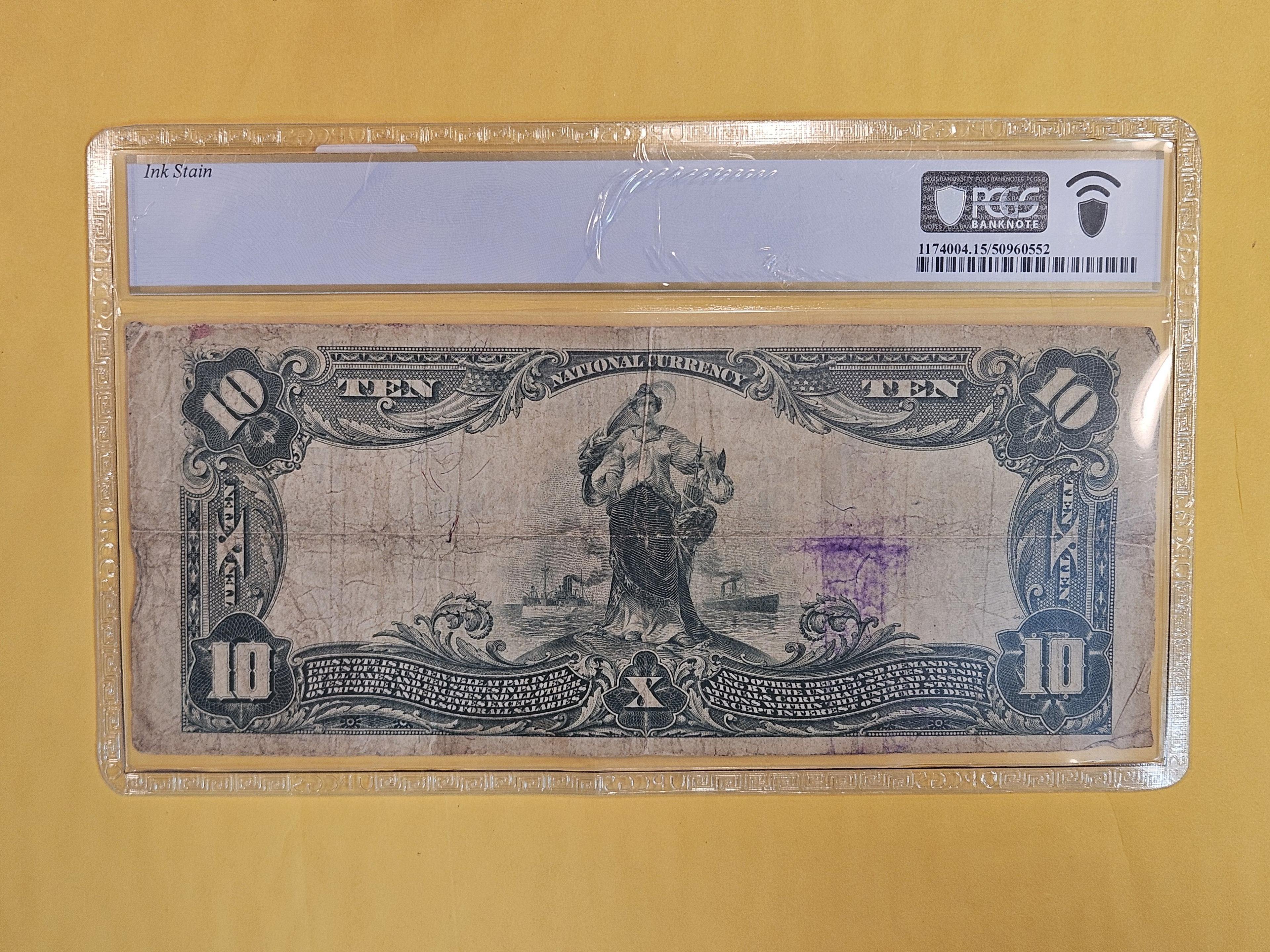 PCGS BankNote 1902 Ten Dollar National Currency in Choice Fine- 15 - details