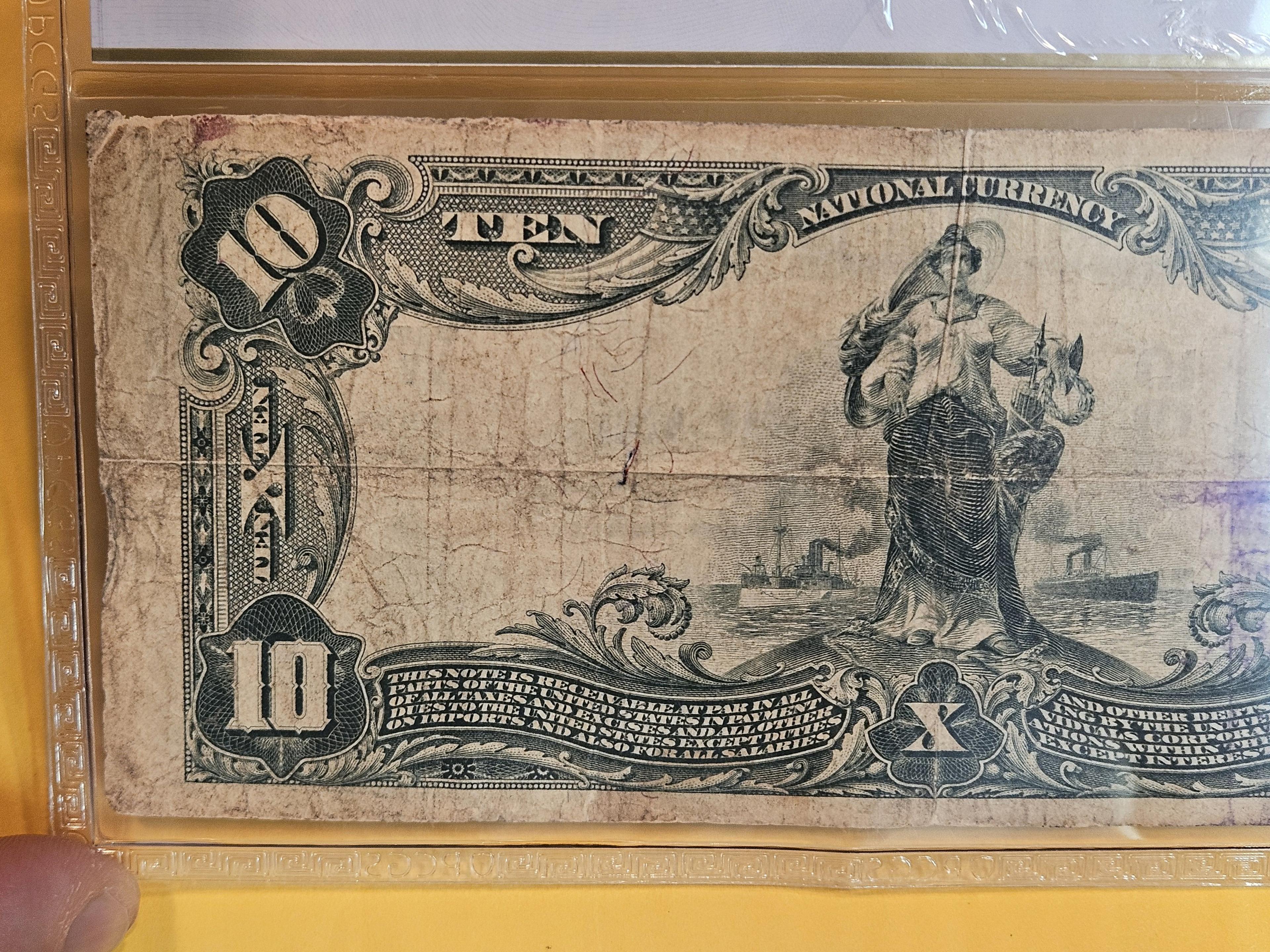PCGS BankNote 1902 Ten Dollar National Currency in Choice Fine- 15 - details