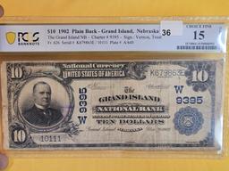 PCGS BankNote 1902 Ten Dollar National Currency in Choice Fine- 15 - details