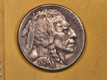 Semi-Key 1924-S Buffalo Nickel in Extra Fine plus