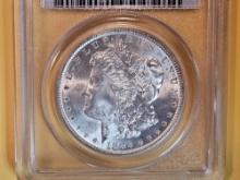 PCGS 1886 Morgan Dollar in Mint State 63