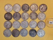 ** FULL ROLL ** Twenty Morgan Silver Dollars