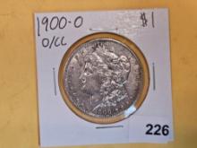 KEY VARIETY! 1900-O/CC Morgan Dollar in AU-Details
