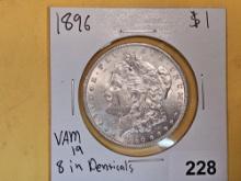 Variety! 1896 Morgan Dollar in About Uncirculated plus