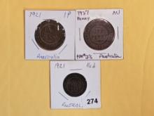 Three little better Australian coppers