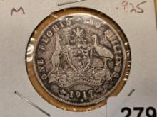 Better 1917 Australia silver florin