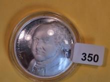 One Troy ounce .999 fine silver Proof art Round