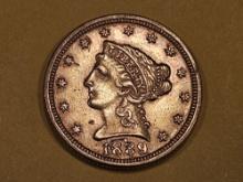 GOLD! 1889 Gold Liberty Head $2.5 Dollar Quarter Eagle