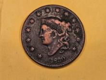 1830 Coronet Head Large Cent