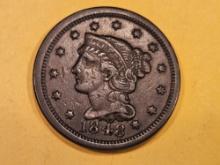 1848 Braided Hair Large cent