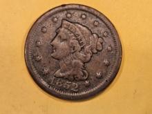 1852 Braided Hair Large cent