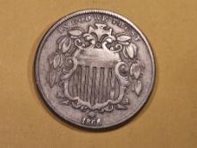 1866 Shield Nickel in Very Fine