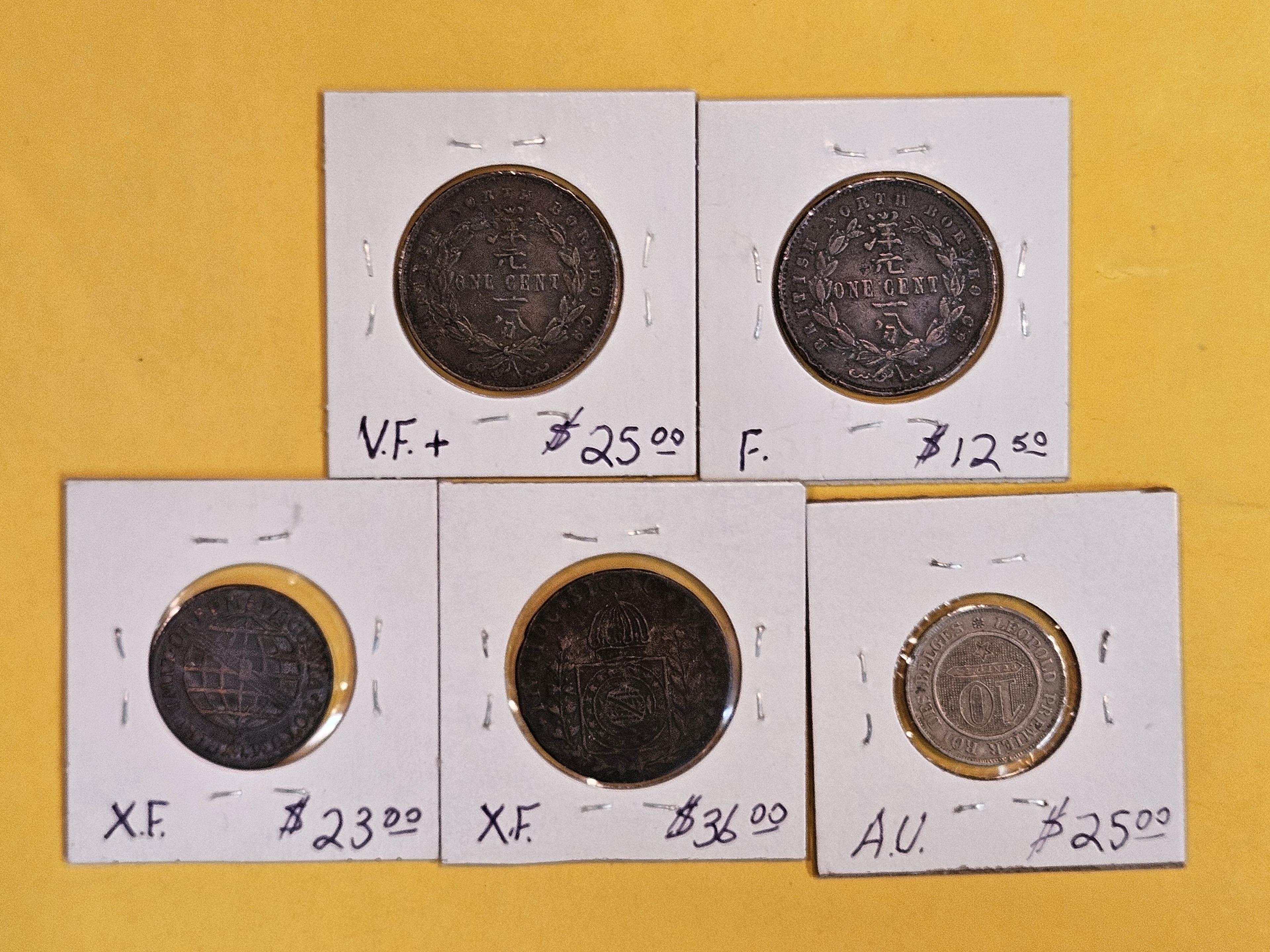 Five better World coins