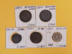 Five better World coins