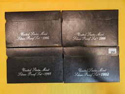 Four mixed US SILVER Proof Sets
