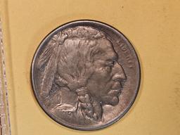 Semi-Key 1913-S Type 1 Buffalo Nickel in About Uncirculated ++