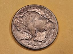 Semi-Key 1913-S Type 1 Buffalo Nickel in About Uncirculated ++