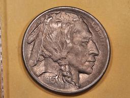 Semi-Key 1913-S Type 1 Buffalo Nickel in About Uncirculated ++