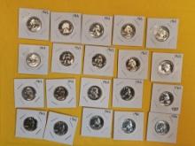 Twenty proof Silver Washington Quarters