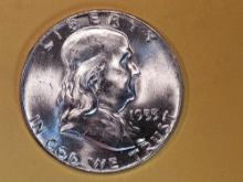 VARIETY! BUGS BUNNY! Very Choice brilliant Uncirculated 1955 Franklin Half Dollar