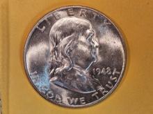Choice Brilliant Uncirculated 1948-D Franklin half Dollar FBL