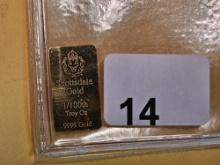 GOLD! Scottsdale Gold .9999 fine one-100th troy ounce gold bar