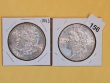 Two Bright About Uncirculated PLus Morgan Silver Dollars