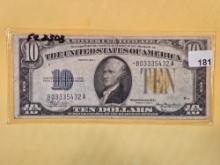 Series of 1934-A Ten Dollar Gold Seal Silver Certificate