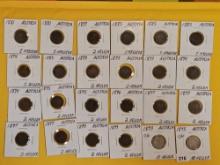 Twenty-four nice coins from Austria