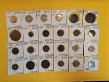 Twenty-four nice, mixed, World Coins