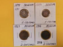 Four better Belgium coins