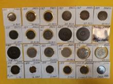 Twenty-four nice, mixed, World Coins