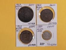 Four better Egyptian coins