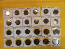 Twenty-four French coins