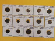 Fifteen cool, mixed, German States coins
