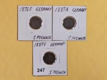 Three better German pfennigs