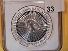 PERFECT! NGC 2016-P Australia Silver Dollar in Mint State 70