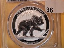 PERFECT! NGC 2016-P Australia Silver Dollar in Mint State 70