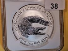 PERFECT! NGC 2014-P Australia Silver Dollar in Mint State 70