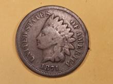 * Semi-Key 1871 Indian Cent