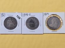 Three older US Silver Half Dollars