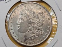Variety! Bright About Uncirculated 1888 Morgan Silver Dollar