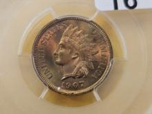 HIGH GRADE! PCGS 1907 Indian Head Cent in Mint State 66 Red