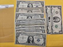 Eleven Circulated US Notes