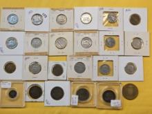 Twenty-four Mixed Canadian Decimal Coins