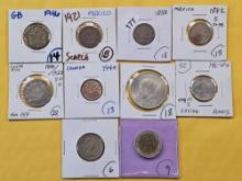 Ten Mixed World Coins