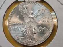 GEM Brilliant Uncirculated 1983 Mexico Silver Onza