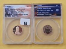 PERFECT! Two ANACS PR-70 Deep Cameo Proof Lincoln Shield Cents